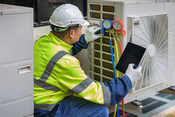 Professional Hvac technician working in Worcester, MA
